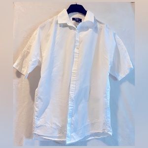 Men short sleeve shirt. White shirt, slim fit, Sml from Forever 21